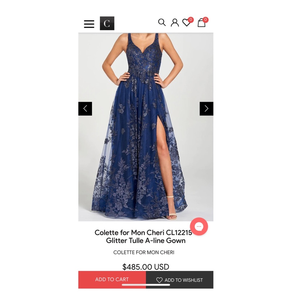 Prom Dress - Colette for Mon Cheri - Glitter Tulle A-line Gown
